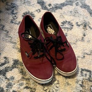 Vans Men's Burgundy Lace-Up Sneakers